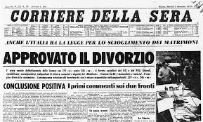 Il divorzio in Italia a distanza di cinquant’anni dall’approvazione della legge